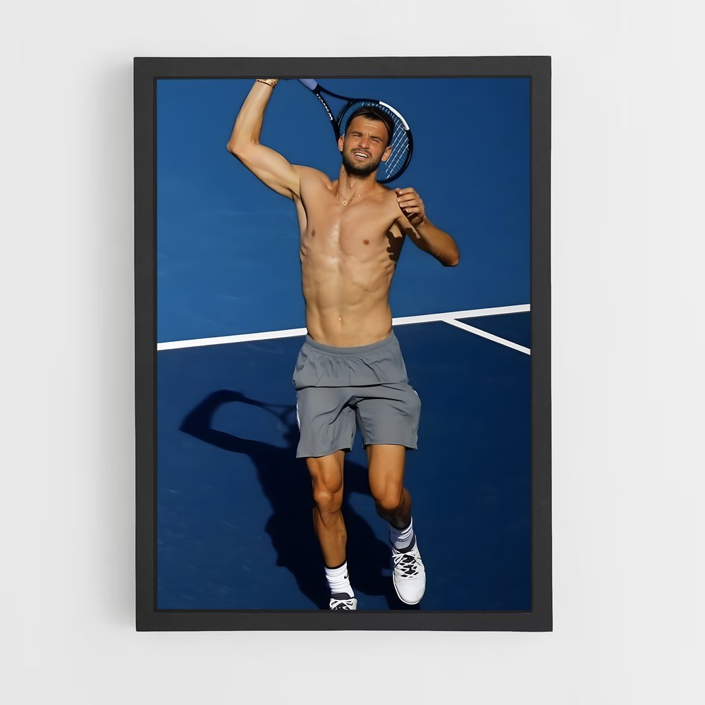 Poster Grigor dimitrov frapper – affiche Tennis (vue 2)